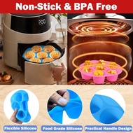 Baking Mold Air Fryer Accessories Silicone 7-Hole Cake Baking Mold Baking Tool