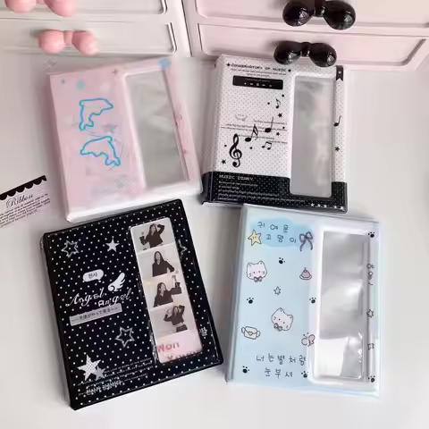 Angel Music Note Series Life Four Grid Album Large Photocard Binder Polaroid Four Grid Storage Book