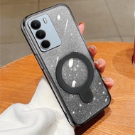 Case Realme C71 C73 Glitter Ring Magnetic Wireless Mobile Phone Holder