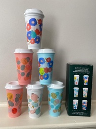 Starbucks 2020 Spring Limited Edition Set of 6 Reusable Hot Cups (16 Fl Oz each)