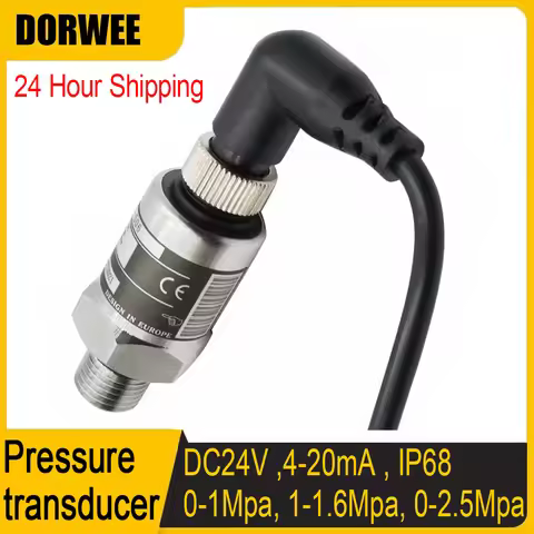 Pressure Transducer Cable Pressure Transmitter Water Gas Hydraulic Sensor 0-1Mpa 0-1.6Mpa 0-2.5Mpa 4
