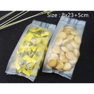 50pcs Size 8x23+5cm Cookies Bag Cookies Container Food Storage Container