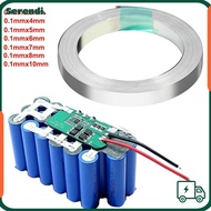 SERENDI 18650 Li-ion Nickel Strip, Nickel Thickness 0.1mm Nickel Sheet Plate,  10M Pure Nickel Strip