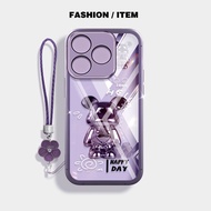 YBD Clear Casing For Realme C53 Realme Note 50 C51 C51S Realme Narzo N53 Gilded Butterfly Bear Prote