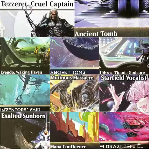 Tezzeret,Cruel Captain /Starfield Vocalist Magical Proxy Cards black top Quality Gathering Board Pla