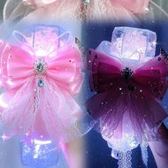 Light pink lightstick bow - PLAVE IVE aespa lightstick bow SNSD NMIXX Blackpink BabyMonster MeoV H2H