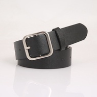 woman square buckle belt