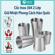 Korean Style 2-Layer 304 Stainless Steel Thermal Cup - SUS304 Stainless Steel Cup Safe for Children