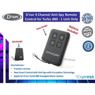 D'nor 4 Channel Anti-Spy Remote Control for Dnor Turbo 880 Autogate Motor System - 1 Unit Only