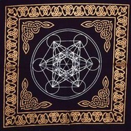 麥達昶 神聖幾何 聖壇布 水晶陣 桌布 水晶 礦石 魔法儀式 光之鍊金師魔法商店