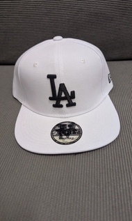 White LA Dodgers Snapback Cap 白色帽