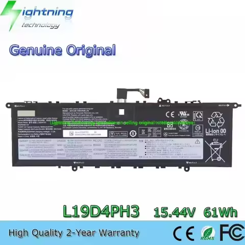 Genuine L19M4PH3 L19C4PH3 L19D4PH3 15.44V 61Wh Notebook Battery for Lenovo Yoga Slim 7 Pro 14ITL5 82