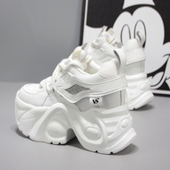 Ultra-High Heel 14CM Daddy Shoes Women Spring Inner Heightening 12cm Sports Casual Shoes Small 10cm 