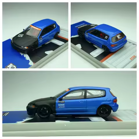 Tarmac Works 10th Anniversary 1/64 Civic EG6 JDM Diecast Model Car Limited Edition Hobby Alloy