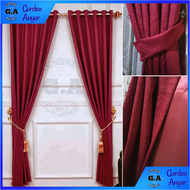 Gorden / Gordeng / Horden / Hordeng / Tirai / korden blackout polos minimalis hordeng pintu jendela 