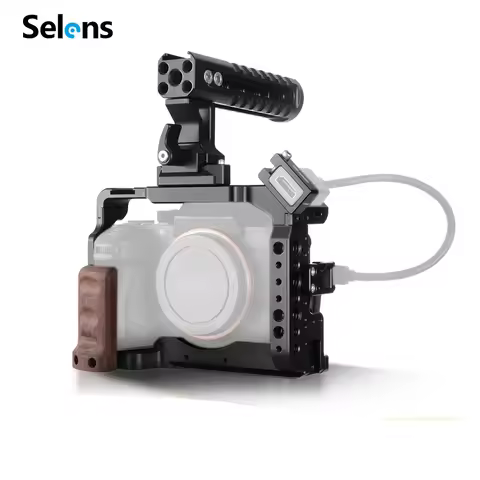 Selens a7iii a7r3 a7m3 Camera Cage Rig For A7III A7R3 A7M3 Cold Shoe Mount with Aluminum Top Handle 