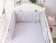 Nordic Stars Design Baby Bed Thicken Bumpers One-piece Crib Around Cushion Cot Protector Pillows 7 Colors Newborns Room Decor