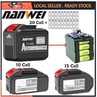 20 Cell Nanwei DAYI Lithium Battery 528tv Cordless Brushless Wrench Mesin Rumput Bateri Replacement