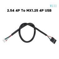 Will 2 54mm 4P to  MX1 25-4P USB Data Cord Touch Screen Cable 30cm 50cm