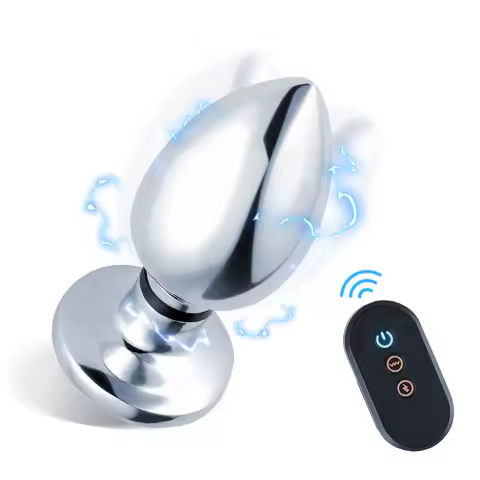 Electrical Shock Vibrator Women's Metal Anal Plug Wireless Remote Men Prostate Massager Adult Suppli
