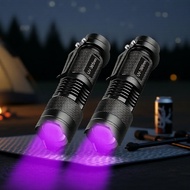 365/395nm UV Purple Flashlight, Aluminum Alloy, Counterfeit Money Detector Lampu UV 365/395nm, Lampu