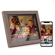 ZOM Andoer 10.1 Inch WiFi Digital Photo Frame Cloud Digital Picture Frame 1280*800 IPS Screen Touch Control 16GB Storage Auto Rotation Share Photos via APP with Backside Stand