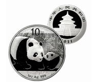 Koin Perak 2011 Panda 1 Oz Silver Coin 10 Yuan