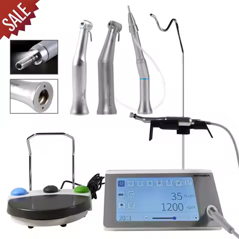 Dental Implant Motor Surgical System LED Touch Screen/20:1Fiber Optic Led/ 20° Contra Angle Straight