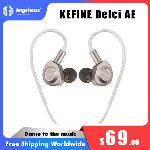 Kefine X ANGELEARS Delci AE 10mm DLC+PU Diaphragm Dynamic Driver IEMs Hi-Fi I n-ear Earphone with Tw
