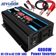 JOYUHON Dual USB 4000W Power Inverter DC12V to AC220V Car Power Inverter Converter with Universal so