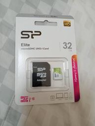 SP micro SD UHS-I U1 Full HD 記憶卡 32GB TF卡  廣穎 (綠色附轉卡)