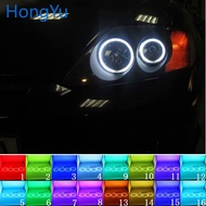 Latest Headlight Multi-color RGB LED Angel Eyes Halo Ring Eye DRL RF Remote Control for Hyundai Tibu