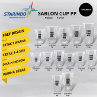 STARINDO Brand Plastic Cup/Glass Screen Printing Custom Design All Sizes & Most Complete - STARINDO 