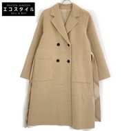 Blue Label Crestbridge 24 米色 Crestbridge 格紋 Tonal River Face 長版大衣，36 碼（二手）