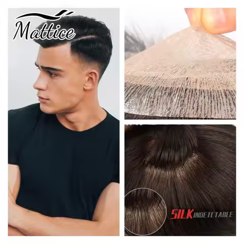 Real Human Hair Toupee Men Natural Hair Wig for Men Toupee Men's Wig Male Wigs for Man Hairpiece Men