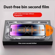 3PCS for IPhone 16 Pro Max 15 16e 14 13 12 Mini 11 X Auto Installation Dust-proof Tempered Glass Scr