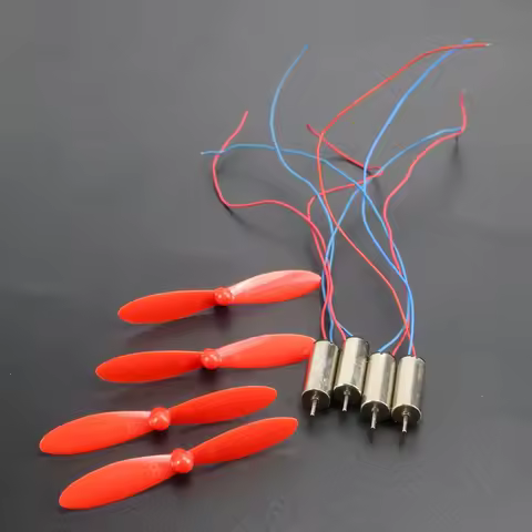 4 X DIY DC3.7V 50000RPM 716 Hollow Cup Coreless High Speed CW CCW Motor with 4 X 50MM A B Propeller 