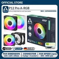 ARCTIC P12 Pro A-RGB Black | A-RGB White | 3 pack - Powerful Premium Fan, 120 mm PWM Fan ARGB Fan RG