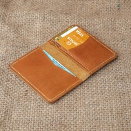 Dompet Kartu Atm Uang Mini Tempat Kartu Atm Cardholder Pria Kulit Asli