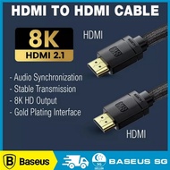 Baseus 8K HDMI Male to 8K HDMI Male Adapter Video Cable 8K/60Hz 4K/120Hz 48Gbps Digital Cables HDMI 2.1 High Definition Series Compatible with XBox PS5 PS4 TV Box PC Laptops Xiaomi Monitor Splitter Switch