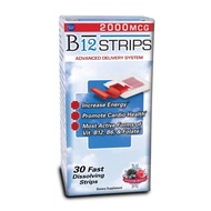 Essential Source Vitamin B12 Strips with B6 and Biotin, 2000 mcg - 30 Day Supply