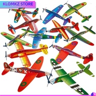 KLOMKZ 10Pcs เล่นเกม เด็กของขวัญเด็ก มือโยน โมเดลเครื่องบิน เครื่องร่อนบิน เครื่องบินโฟม ของเล่นเครื่องบิน