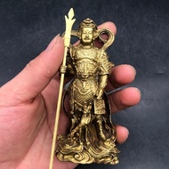 黄铜纯铜 二郎神摆件 杨戬郎君摆件真君神像铜像家居铜器风水工艺品摆件Brass Erlang God Ornament True Jun God Statue Home Decoration