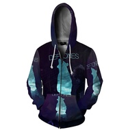 DEFTONES Band Fans Fullprint Zipper Hoodie Jacket Polyester Jersey Material [Hoodie With Zipper] Ful