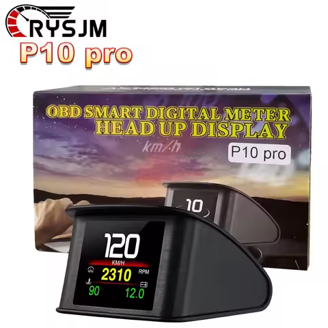 P10 PRO Car OBD HUD OBD2 Head Up Display Digital On-board Computer Mileage OBD Driving Computer Disp
