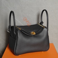 Hermes 愛馬仕Lindy 26 / 黑金 / TC / K(全新)