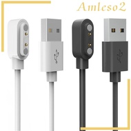 [Amleso2] 2-4pack Smart Watch Charging Cable Portable 2 Pin USB for Xgo2 Kids Watch Black