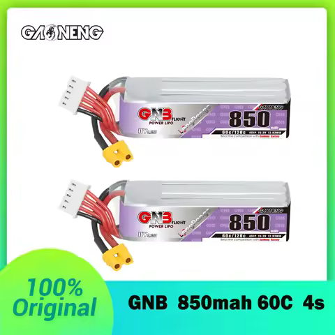 GAONENG GNB 4S 850mAh 15.2V HV 60C/120C Lipo Battery With XT30U-F Plug For Beta85X Whoop Quadcopter 