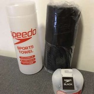 全新正版 Speedo 黒色 PVA 速乾 吸水 毛巾 超型 游泳用品