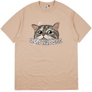 Bankey Quotes T-Shirt - Beige Cat Words T-Shirt